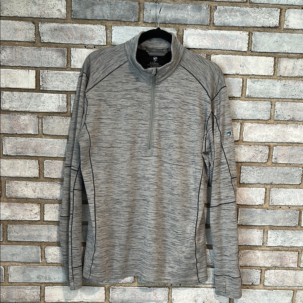Gray Quarter-Zip Pullover